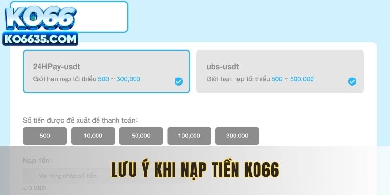 Lưu ý trong quá trình thực hiện tăng số dư giải trí